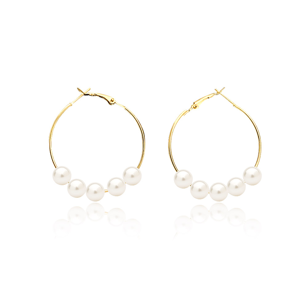 Pearl Hoop Earrings